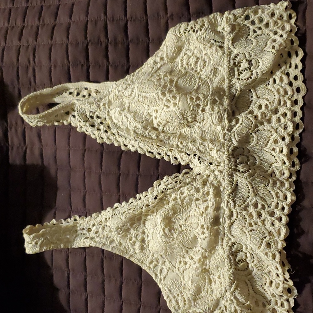 Aerie cream lace bralette small